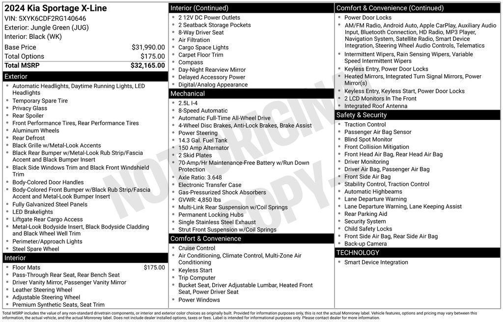 used 2024 Kia Sportage car, priced at $26,863