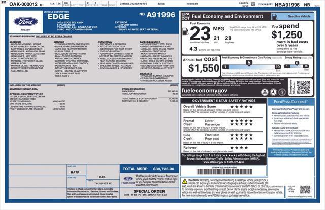used 2022 Ford Edge car, priced at $26,875