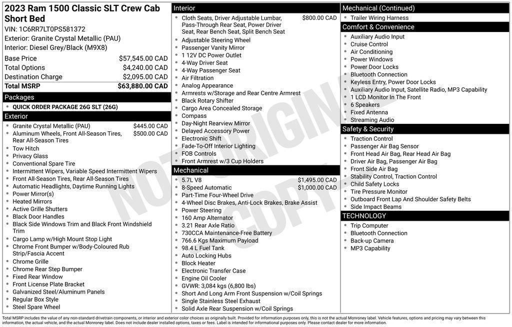 used 2023 Ram 1500 Classic car, priced at $29,258