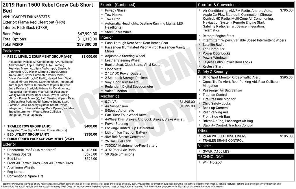 used 2019 Ram 1500 car, priced at $37,601