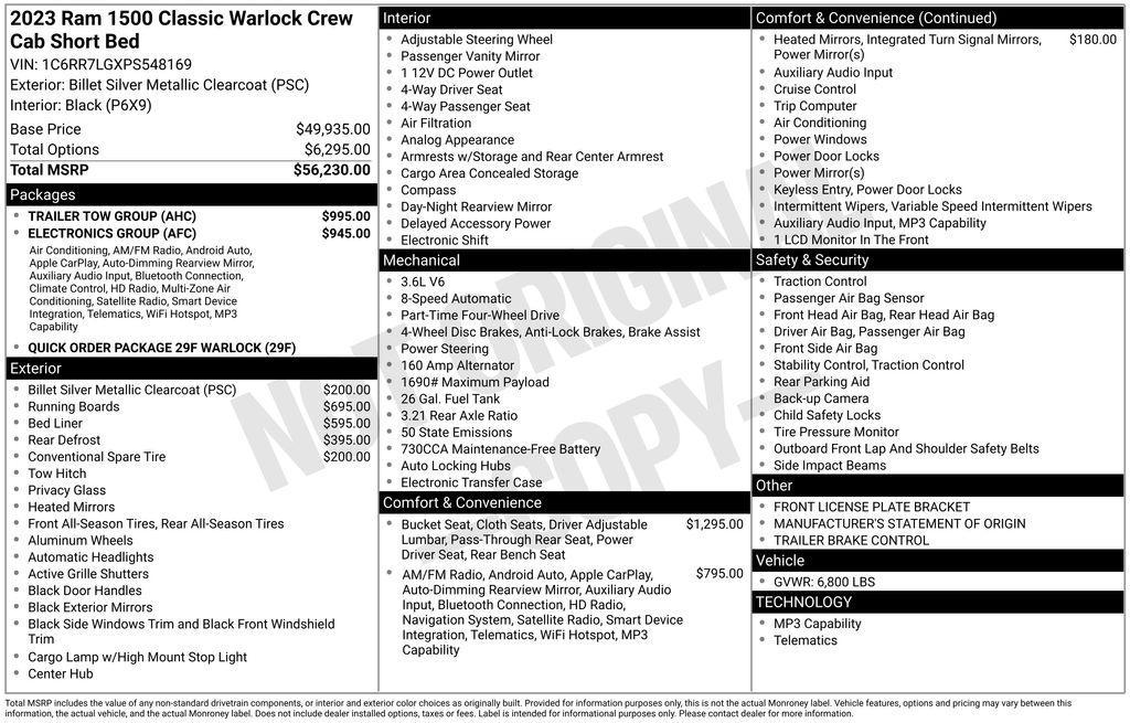 used 2023 Ram 1500 Classic car, priced at $31,744