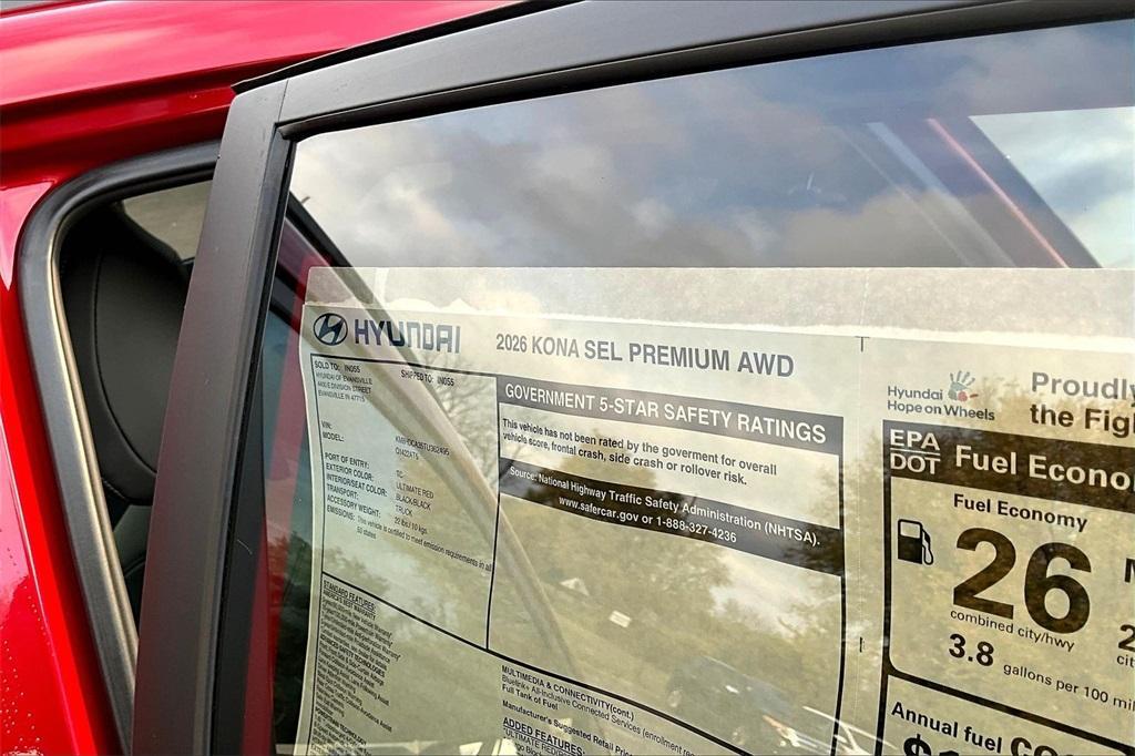 new 2026 Hyundai Kona car, priced at $31,682