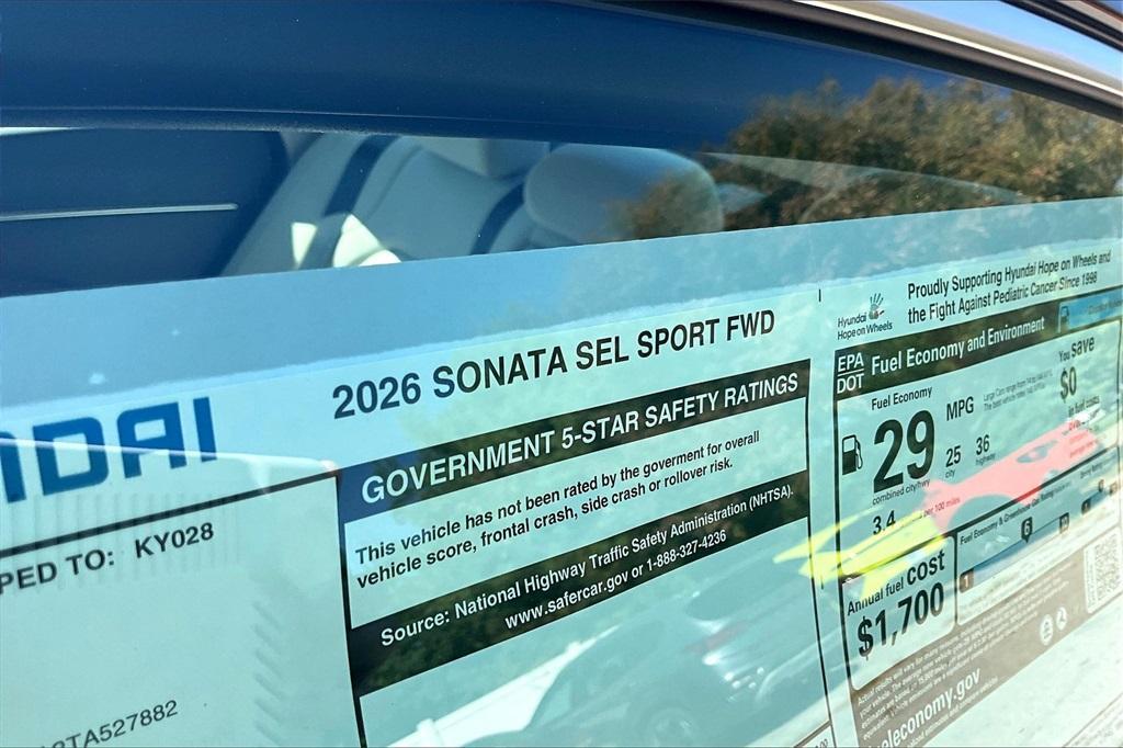 new 2026 Hyundai Sonata car, priced at $29,745