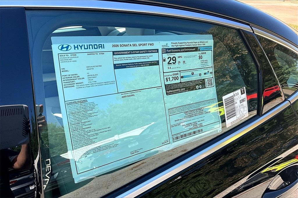new 2026 Hyundai Sonata car, priced at $29,745