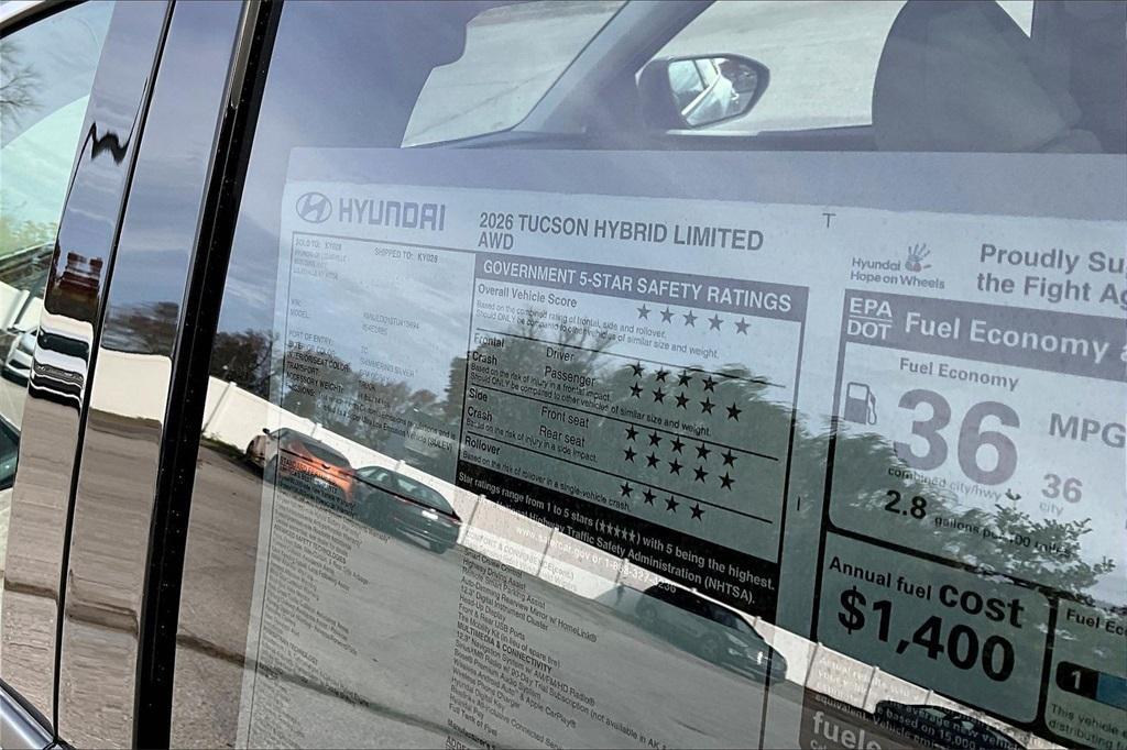new 2026 Hyundai TUCSON Hybrid car, priced at $43,089