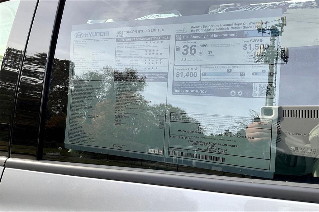 new 2026 Hyundai TUCSON Hybrid car, priced at $43,089