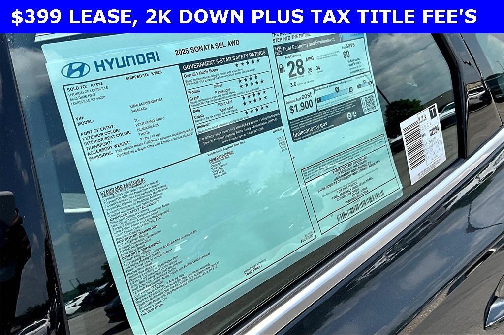 new 2025 Hyundai Sonata car, priced at $27,773