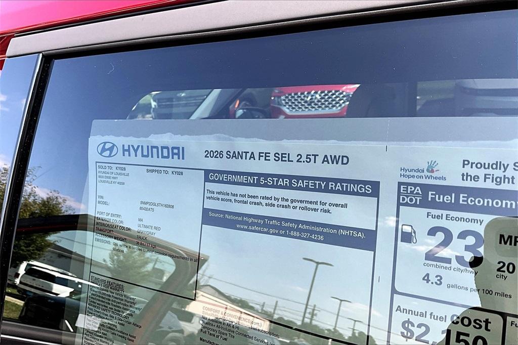 new 2026 Hyundai Santa Fe car, priced at $39,421