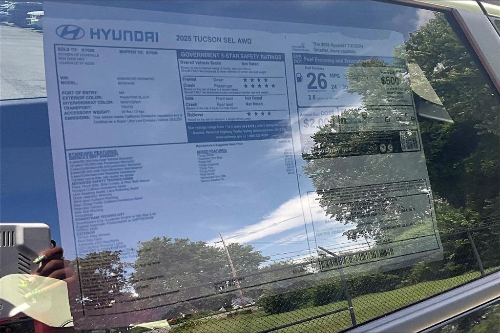 new 2025 Hyundai Tucson car, priced at $30,500