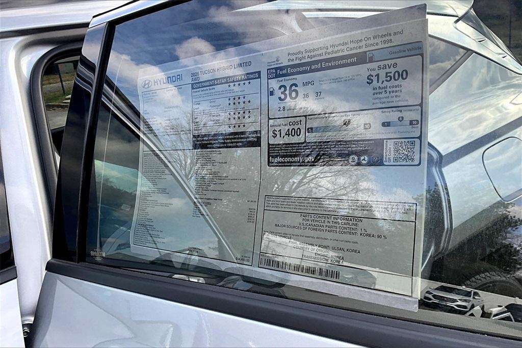 new 2026 Hyundai TUCSON Hybrid car, priced at $43,089