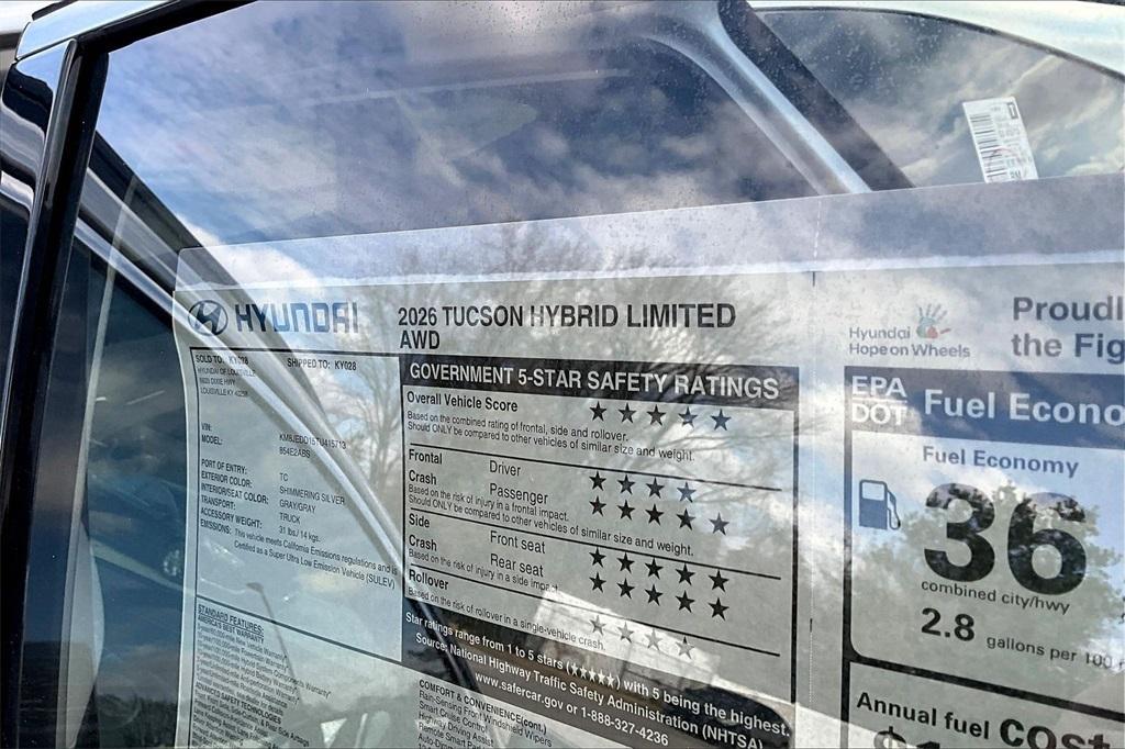 new 2026 Hyundai TUCSON Hybrid car, priced at $43,089
