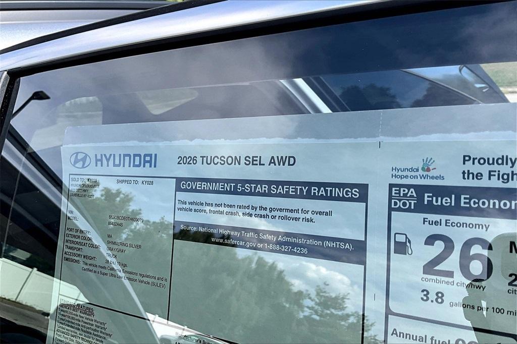 new 2026 Hyundai Tucson car, priced at $32,196
