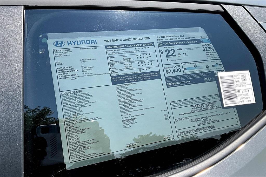 new 2025 Hyundai SANTA CRUZ car, priced at $41,438
