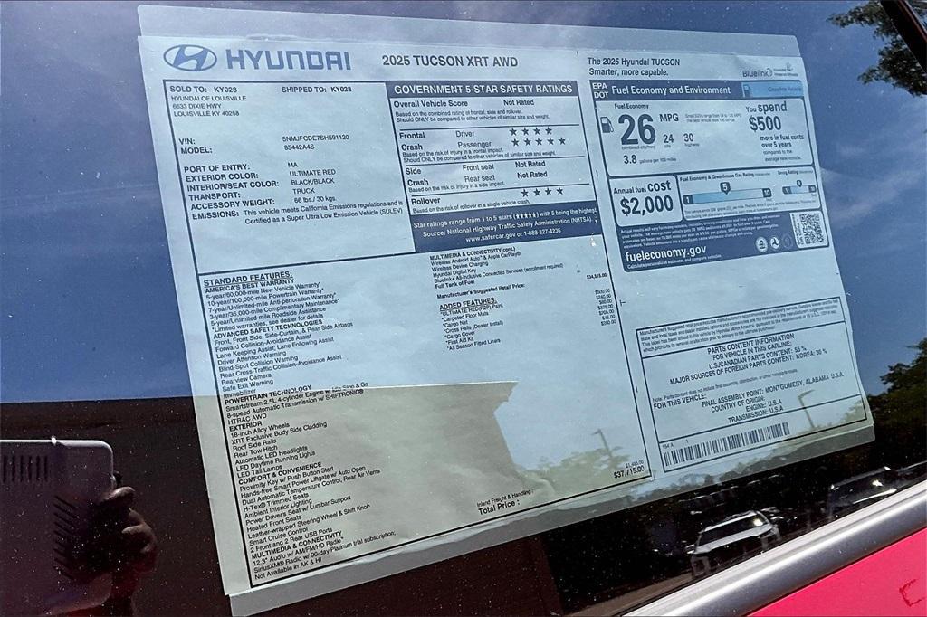 new 2025 Hyundai Tucson car, priced at $34,545