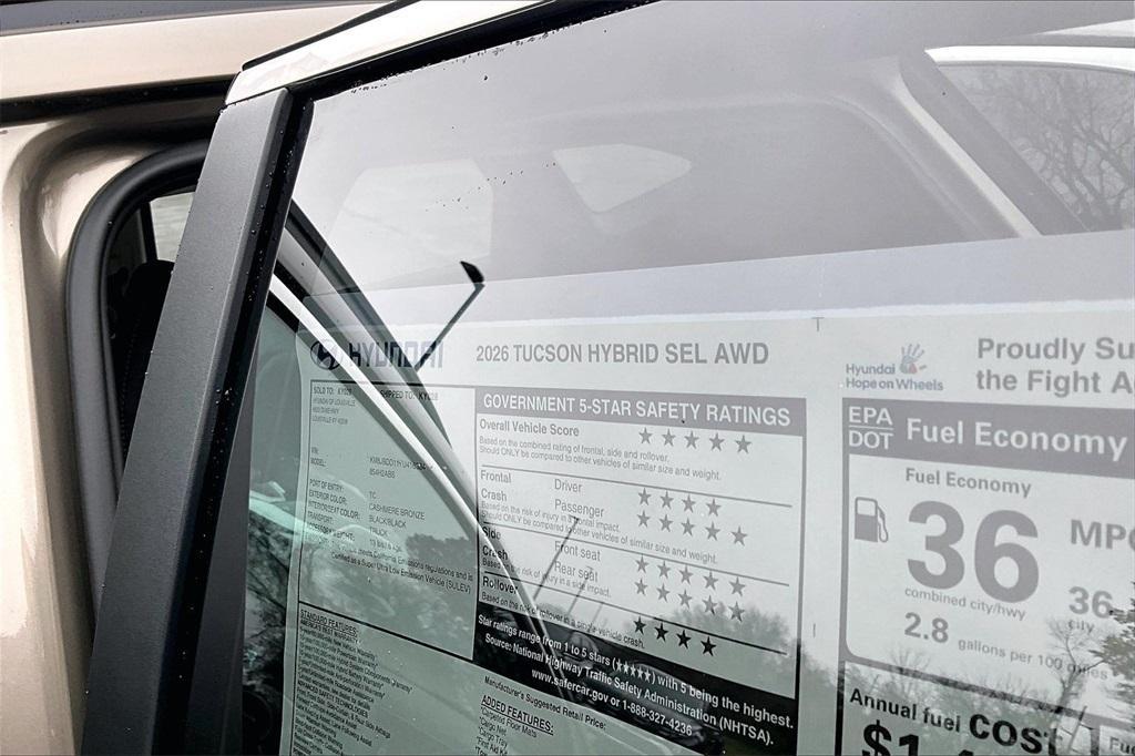 new 2026 Hyundai TUCSON Hybrid car, priced at $35,190