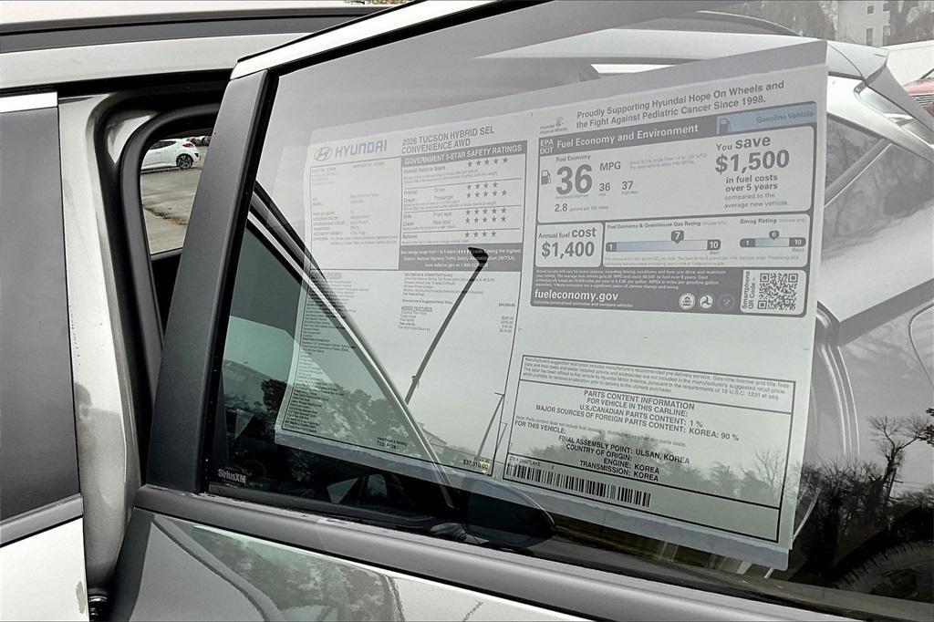 new 2026 Hyundai TUCSON Hybrid car, priced at $36,172