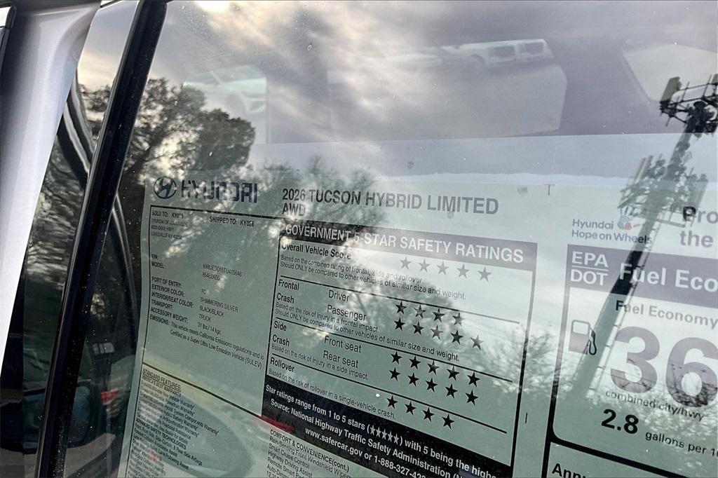 new 2026 Hyundai TUCSON Hybrid car, priced at $43,089