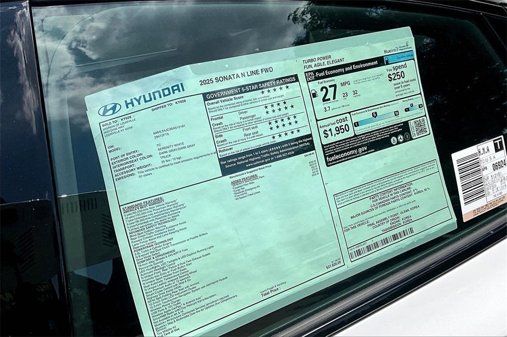 new 2025 Hyundai Sonata car, priced at $33,758