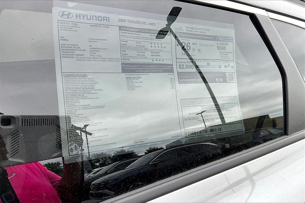 new 2025 Hyundai Tucson car, priced at $31,098