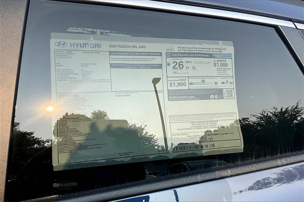 new 2026 Hyundai Tucson car, priced at $31,413