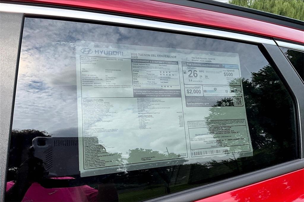 new 2025 Hyundai Tucson car, priced at $33,135