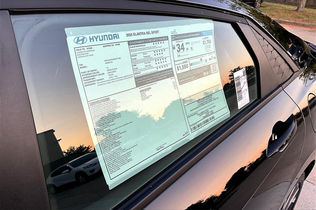 new 2025 Hyundai Elantra car, priced at $23,554