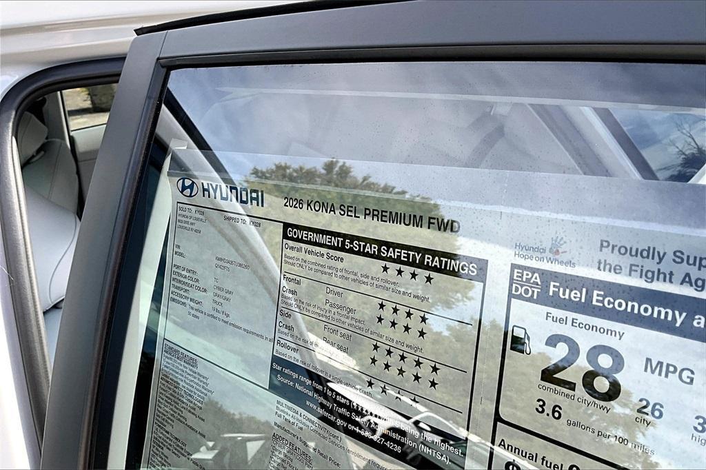 new 2026 Hyundai Kona car, priced at $30,183