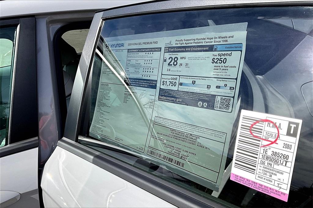 new 2026 Hyundai Kona car, priced at $30,183