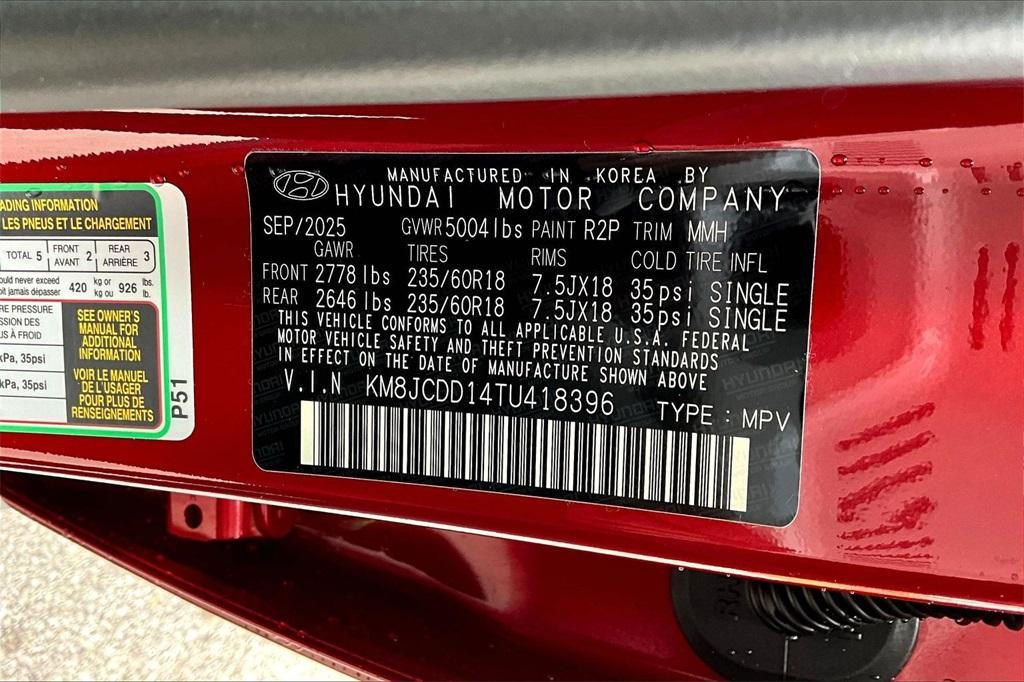 new 2026 Hyundai TUCSON Hybrid car, priced at $36,652