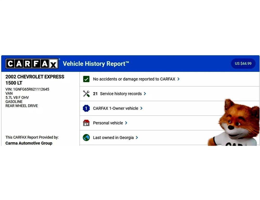 used 2002 Chevrolet Express 1500 car, priced at $9,888