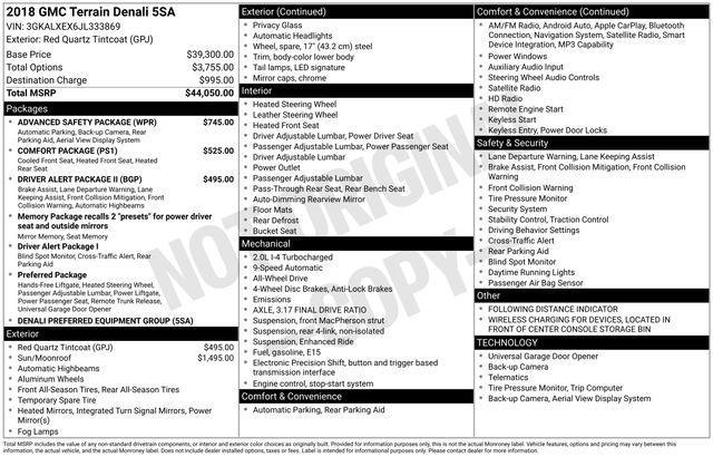 used 2018 GMC Terrain car, priced at $13,944