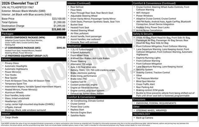 new 2026 Chevrolet Trax car