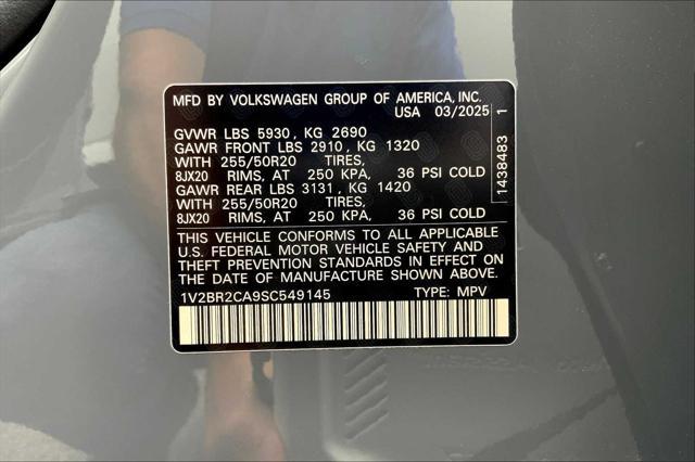 new 2025 Volkswagen Atlas car, priced at $50,535