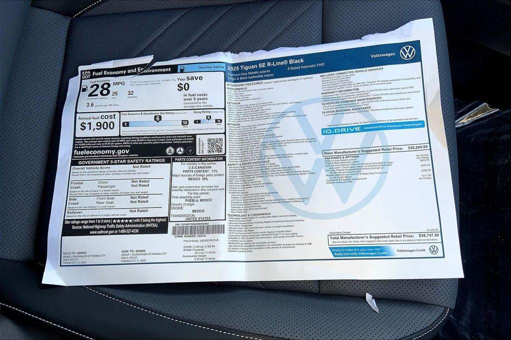 new 2025 Volkswagen Tiguan car, priced at $35,659