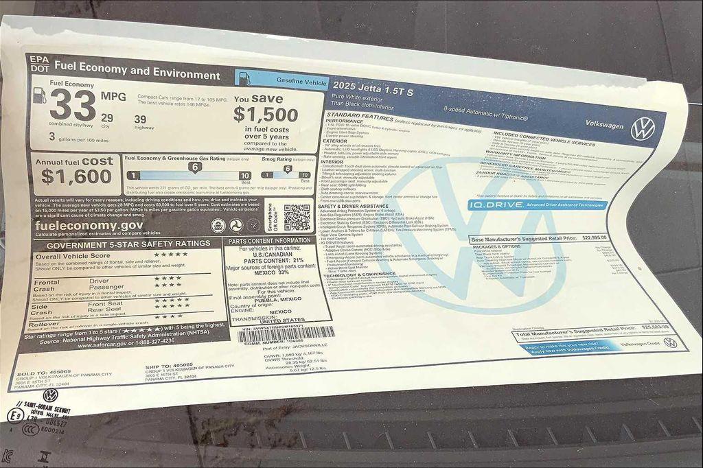 new 2025 Volkswagen Jetta car, priced at $23,683