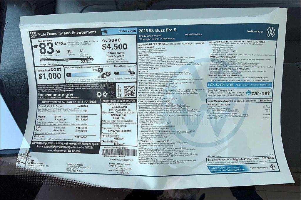 new 2025 Volkswagen ID. Buzz car, priced at $58,100