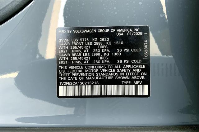 new 2025 Volkswagen Atlas Cross Sport car, priced at $53,522