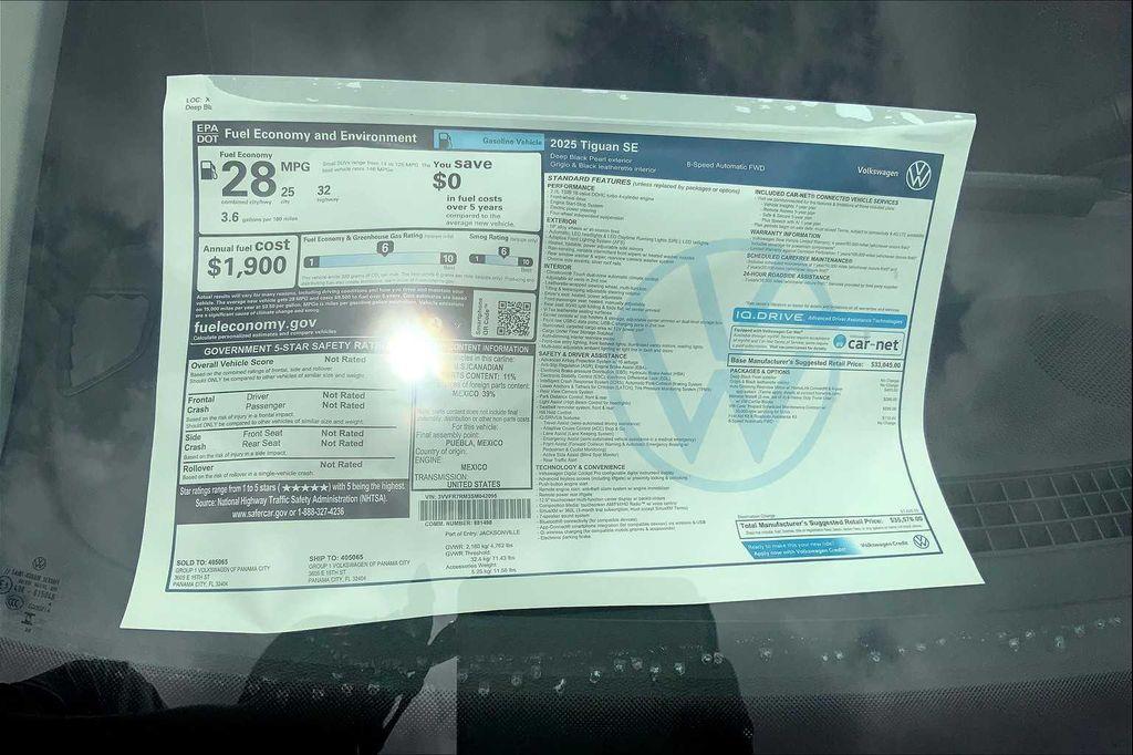new 2025 Volkswagen Tiguan car, priced at $34,691
