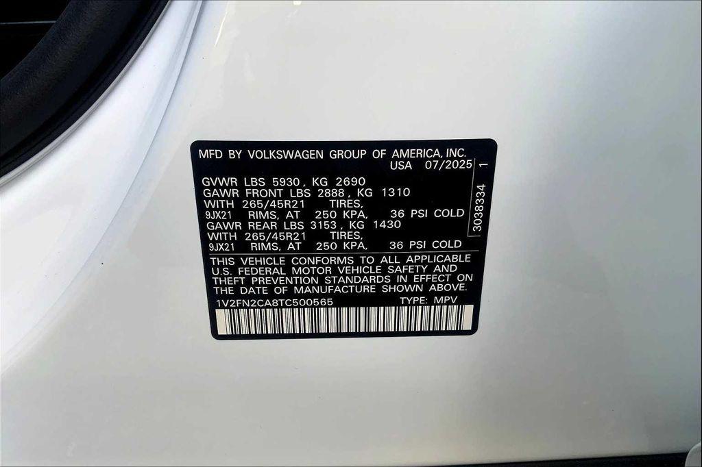 new 2026 Volkswagen Atlas car, priced at $55,463