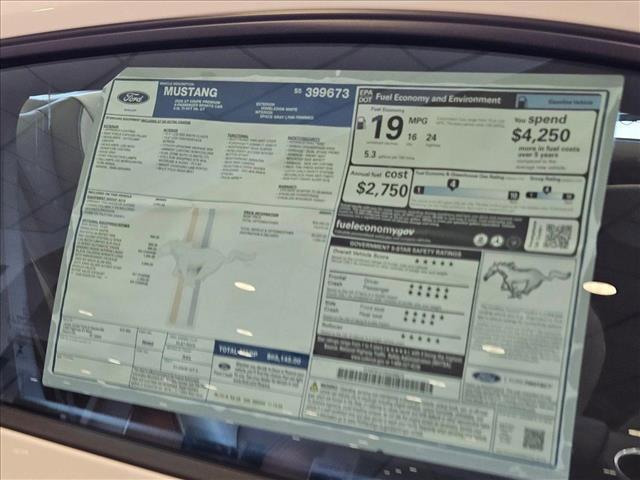 new 2025 Ford Mustang car, priced at $58,062