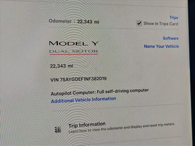 used 2022 Tesla Model Y car, priced at $34,350