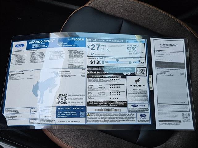 new 2025 Ford Bronco Sport car, priced at $37,385