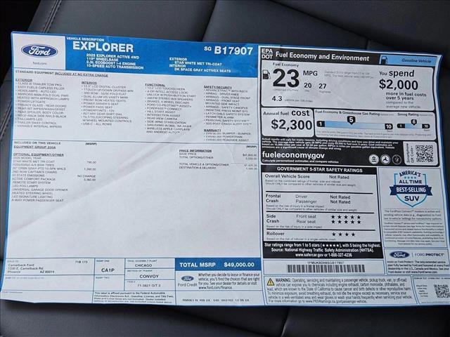 new 2025 Ford Explorer car, priced at $43,718