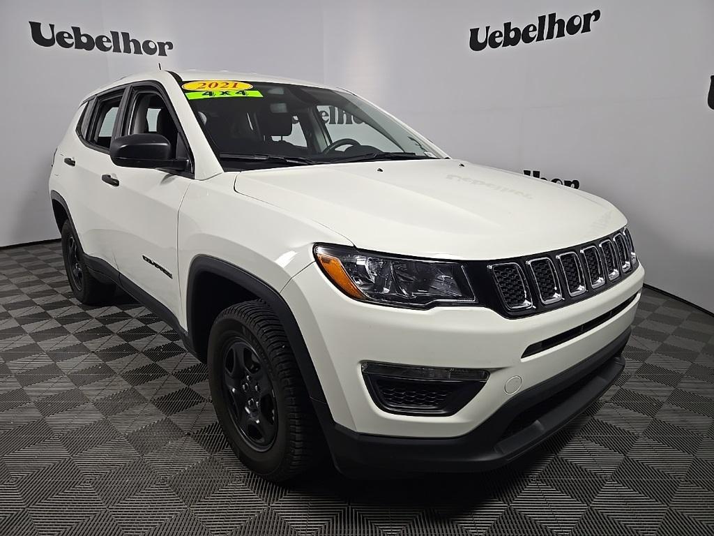 used 2021 Jeep Compass car, priced at $18,000