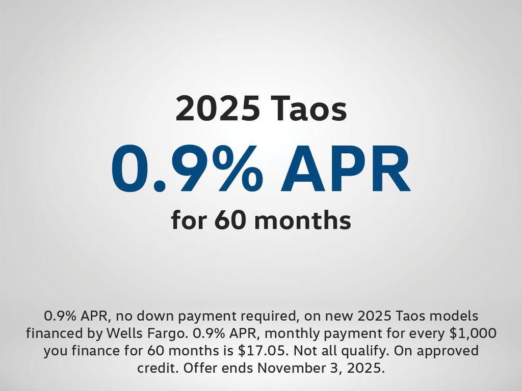 new 2025 Volkswagen Taos car, priced at $31,216