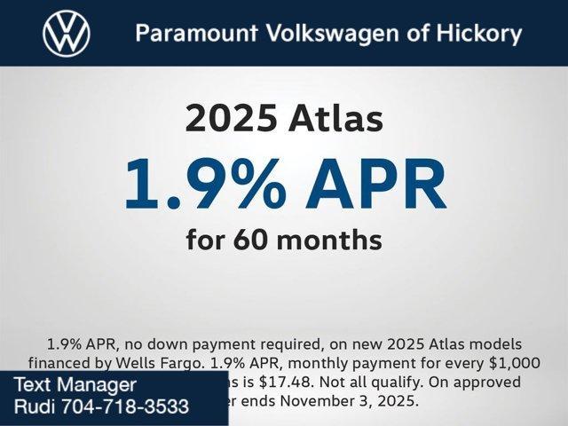 new 2025 Volkswagen Atlas car, priced at $53,736