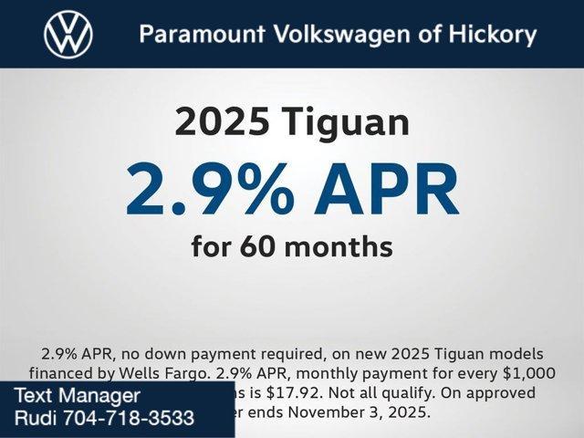 new 2025 Volkswagen Tiguan car, priced at $37,986