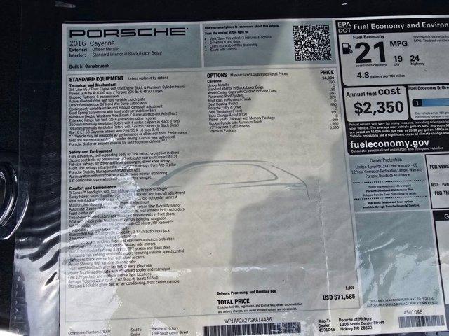 used 2016 Porsche Cayenne car, priced at $18,900
