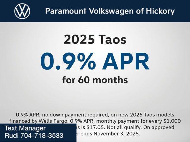 new 2025 Volkswagen Taos car, priced at $26,511