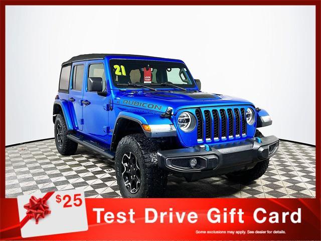 used 2021 Jeep Wrangler Unlimited 4xe car, priced at $33,755